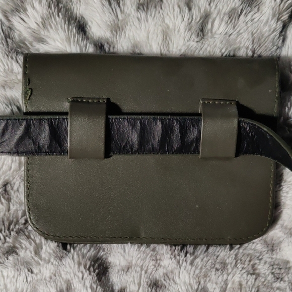 Studded Olive Green Crossbody Bag - Picture 3 of 6